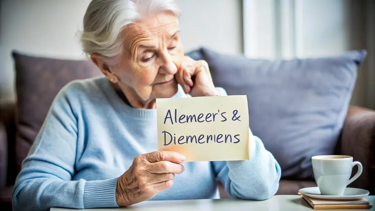 Une femme âgée solitaire atteinte de démence et de la maladie d'Alzheimer